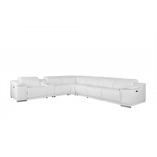 U shaped seven corner sectional console in a modern design with symmetrical elements