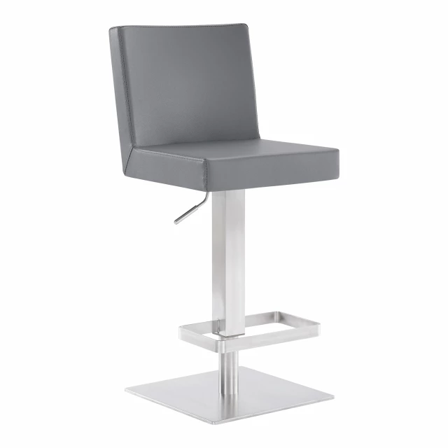 Iron swivel adjustable height bar chair with furniture and electronic device elements