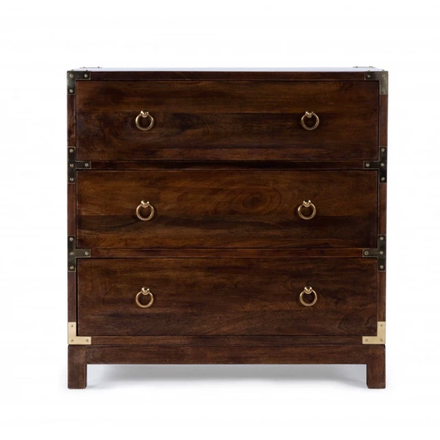 Brown solid wood drawer dresser in a clean and simple design