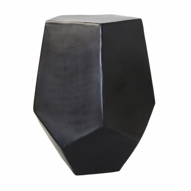 Bronze iron end table with rectangular shape and decorative shades in a modern design