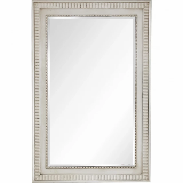 Antiqued silver finish mirror displayed in interior design setting for online shop product image