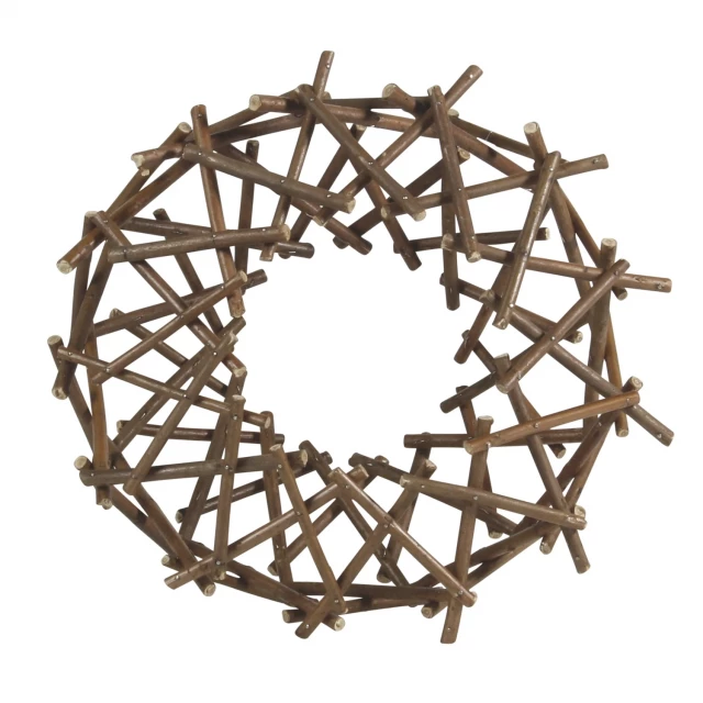 Brown dried mixed wreath with artistic symmetrical design suitable for events