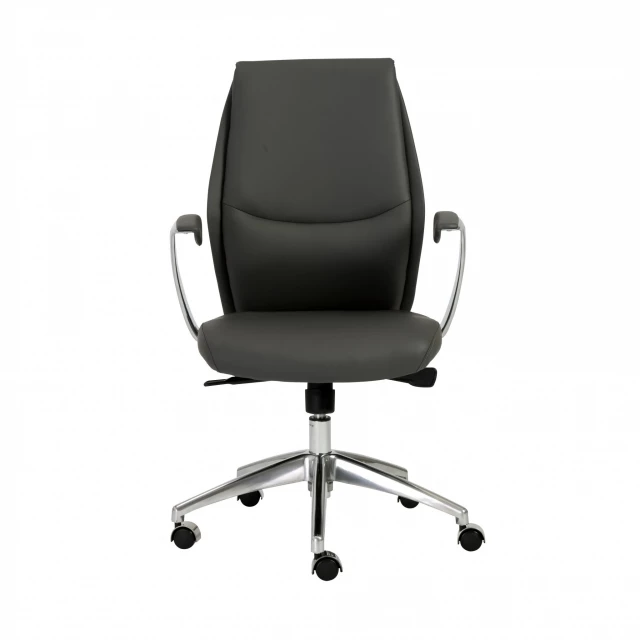 task chair leather back steel frame office furniture
