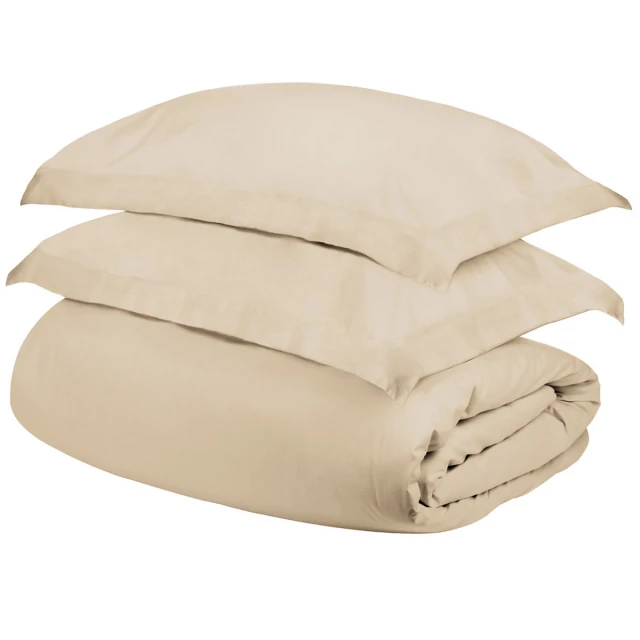 blend thread count washable duvet cover in beige with comfortable texture