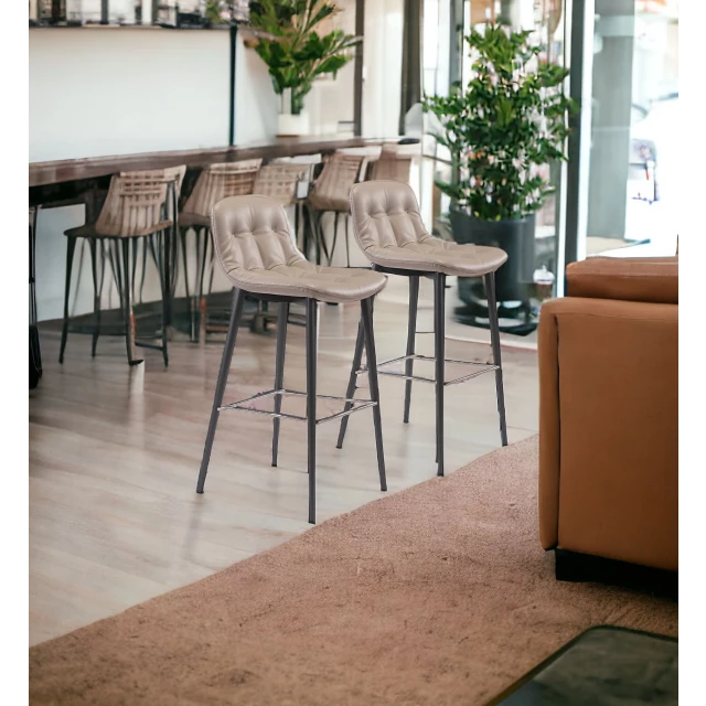 Low back bar height bar chairs with wood design and interior styling