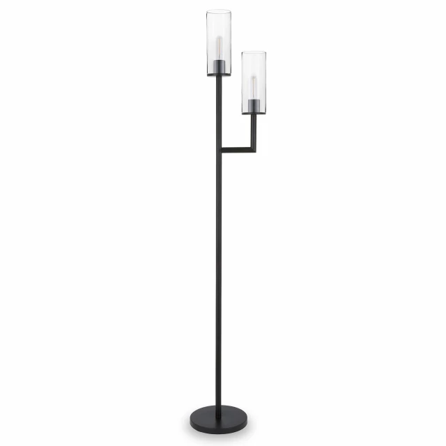 lamp clear transparent glass drum shade with parallel balance design