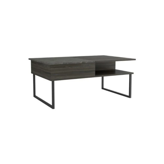 Rectangular manufactured wood lift coffee table for modern home decor