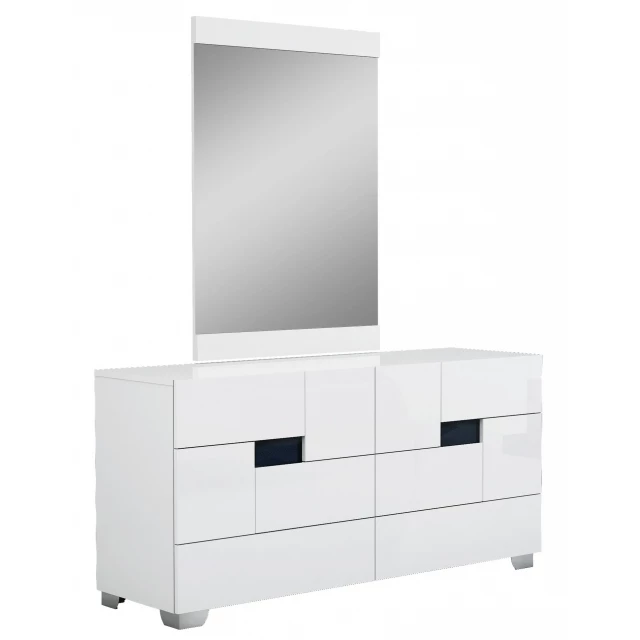 superb white high gloss dresser in a clean modern design