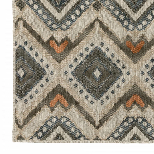 stain resistant indoor outdoor area rug brown rectangle textile beige grey flooring