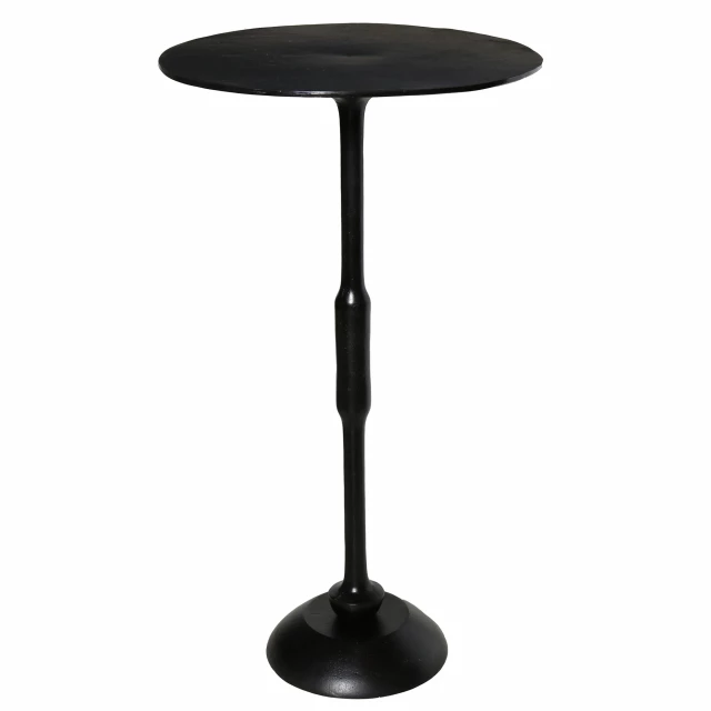 Black metal side table with glass top and fashionable tints and shades