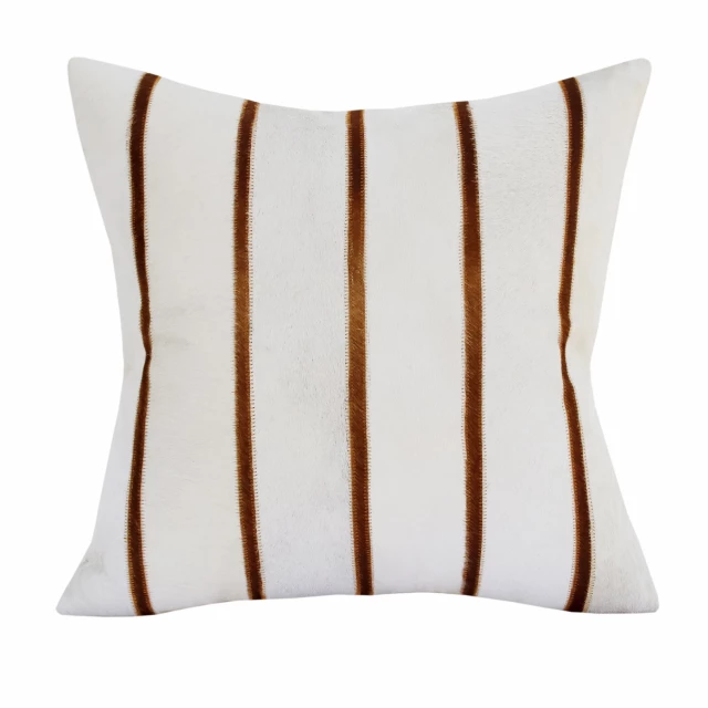 ivory striped faux leather zippered pillow with beige throw pillow pattern