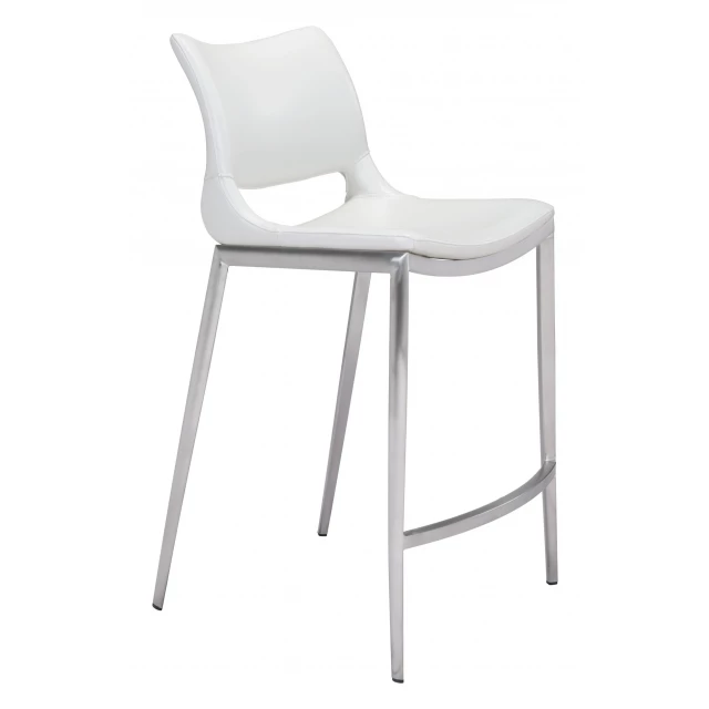 Low back counter height bar chairs with metal and composite materials for comfort and style
