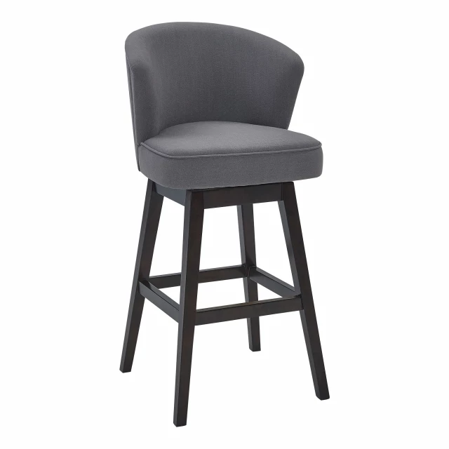 Low back counter height bar chair with comfort wood metal and plastic design