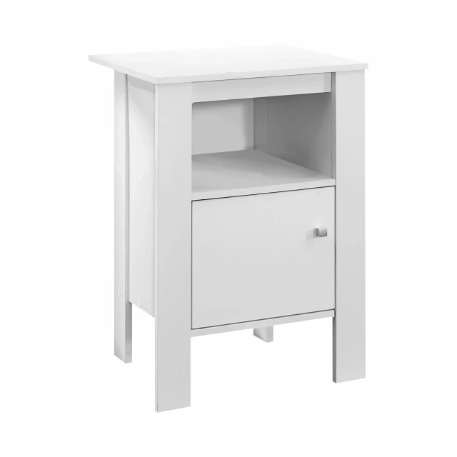 White end table shelf with drawer in furniture design