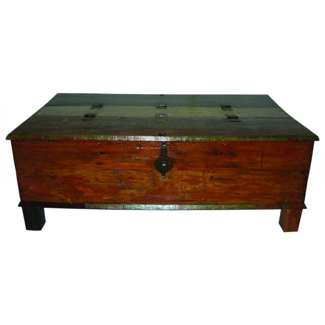 Brown toned wooden coffee table with varnish finish and hardwood flooring texture