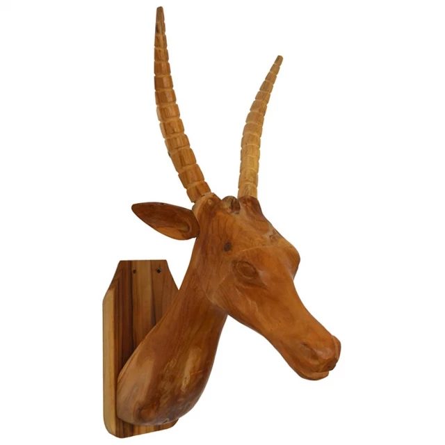 brown solid wood elk wall decor with antlers