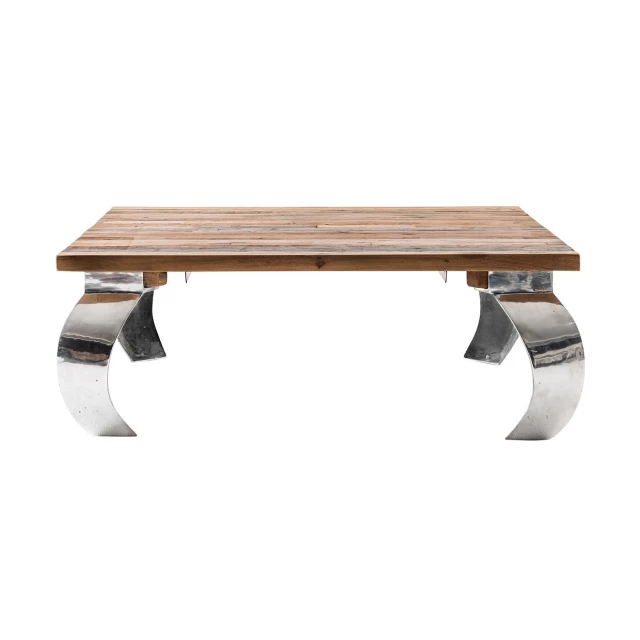 reclaimed wood aluminum square coffee table outdoor furniture