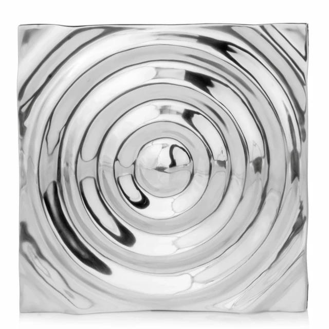 buffed large rippled wall tile with circular pattern and wood texture