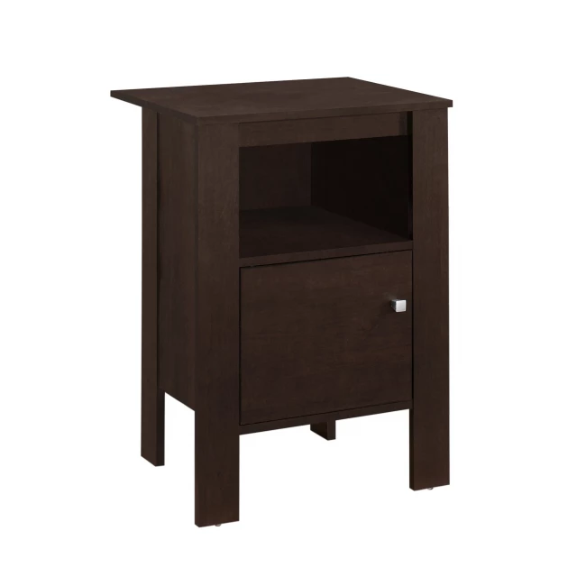 Espresso nightstand with drawers in hardwood finish
