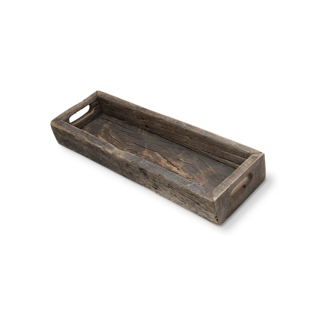 reclaimed wood grains knots highlight tray rectangular hardwood fashion accessory