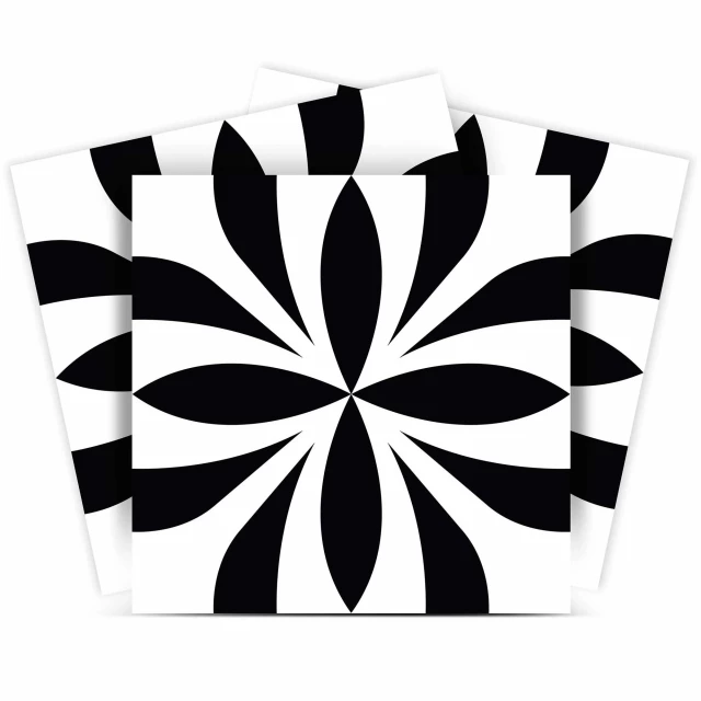 white colla peel stick removable tiles with rectangular pattern and symmetrical design