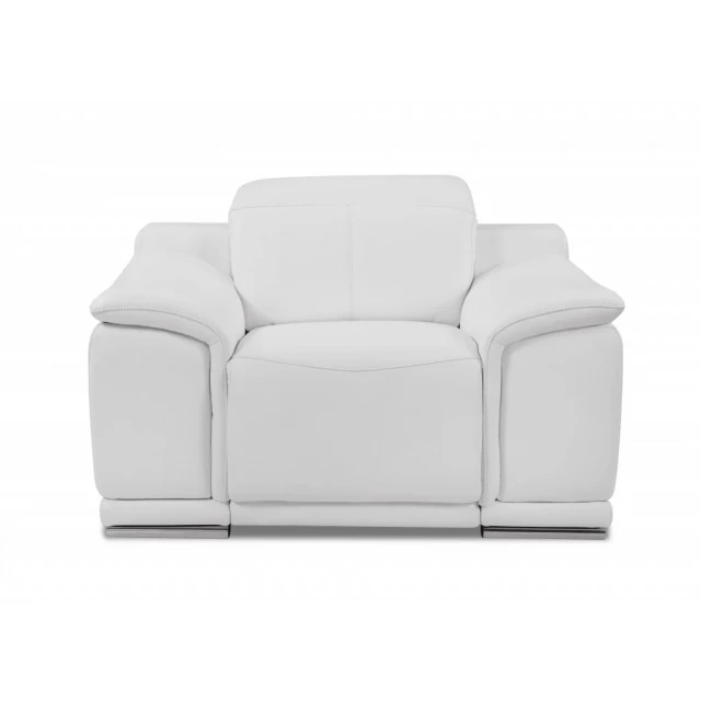 Italian leather recliner chair in white designed for comfort with armrests suitable for winter home furniture