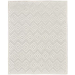 x cream geometric flatweave area rug with brown grey beige symmetrical pattern