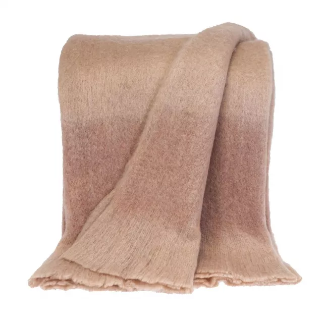 Premier coral blush handloomed throw blanket showing comfort and fashion accessory in woolen material