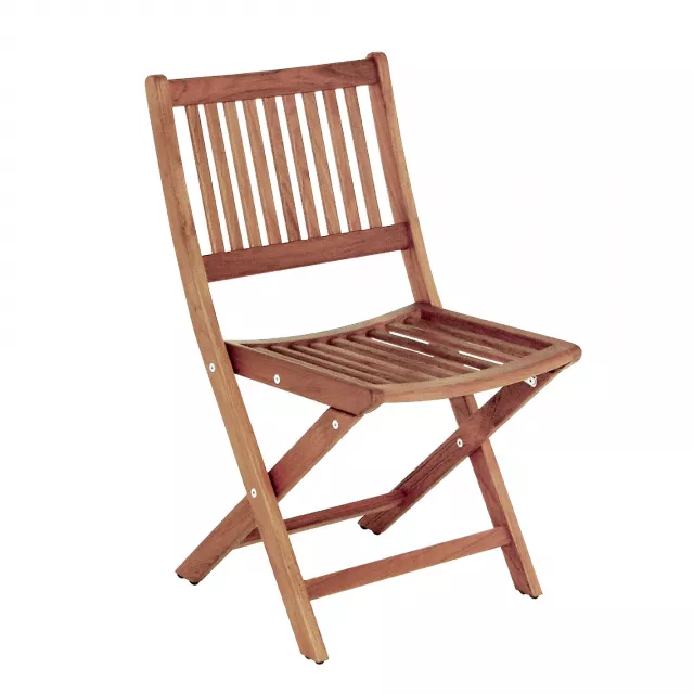Brown solid wood deck chair for outdoor relaxation