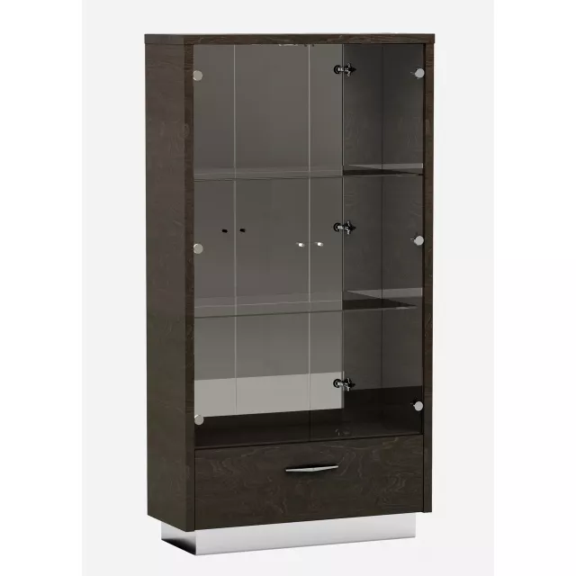 Silver gray brown accent cabinet drawer with cabinetry furniture and rectangle shelf design