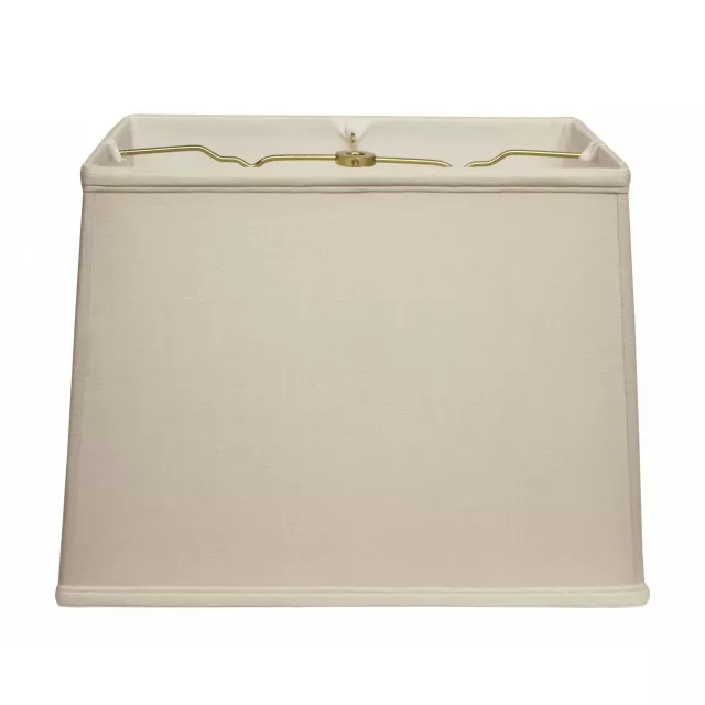 Off white throwback rectangle linen lampshade with a beige serving tray aesthetic