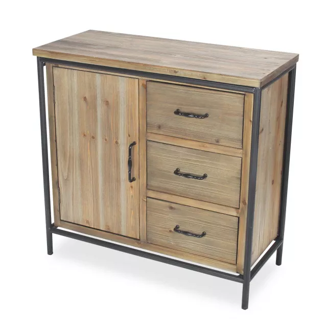 Solid wood rectangular end table with drawers for storage