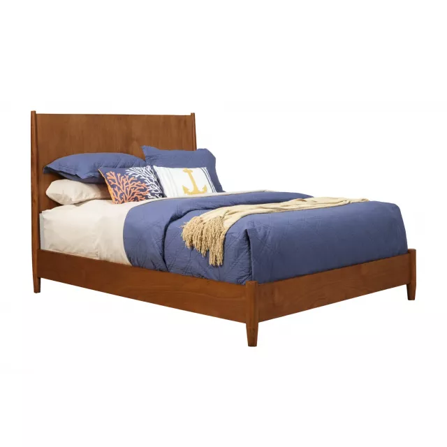 Solid manufactured wood California king bed in online shop product image