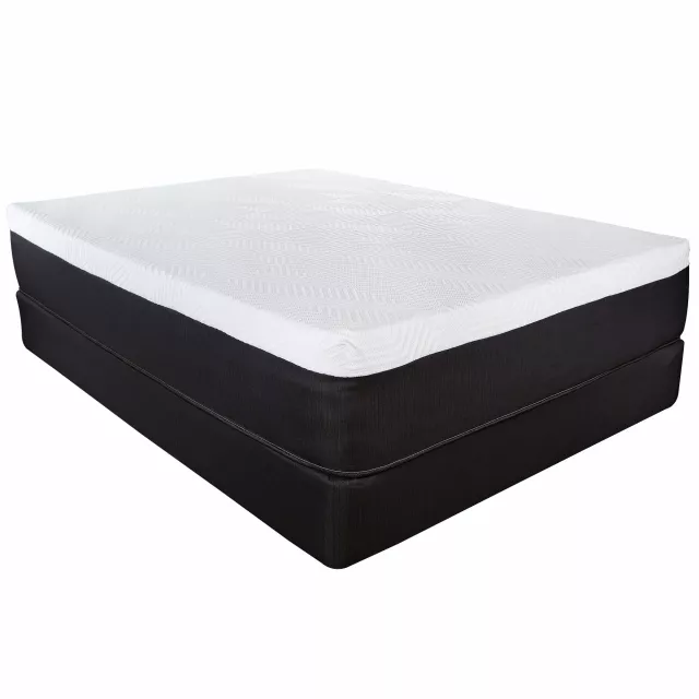 Memory foam wrapped coil mattress twin on wooden surface with minimalist design