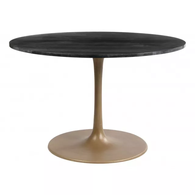 Gold steel dining table with wood glass and metal accents fashion accessory balance