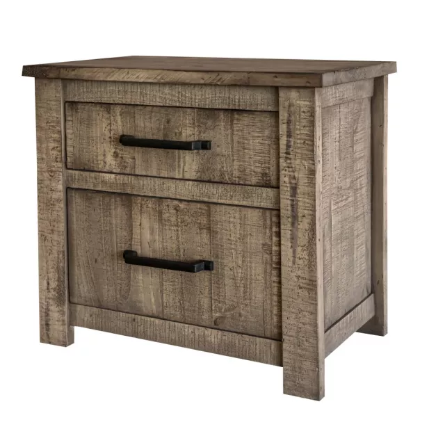 Brown drawer nightstand with cabinetry design and wood finish