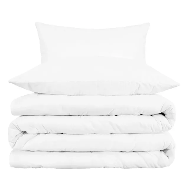 Blend thread count washable duvet cover with comfortable linens and pillow bedding