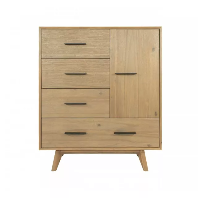 Solid wood four drawer gentleman's chest product image