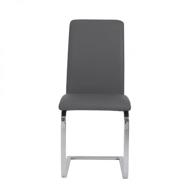 Mod dark gray silver dining chairs with armrests and comfortable seating