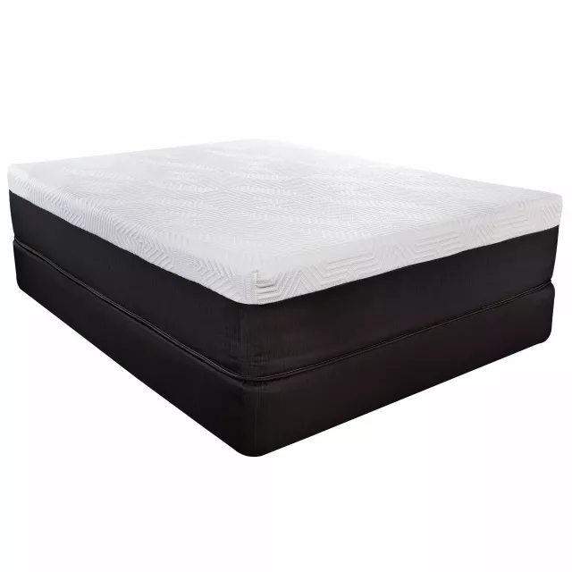 Memory foam wrapped coil mattress twin on wooden bed frame with comfortable linens