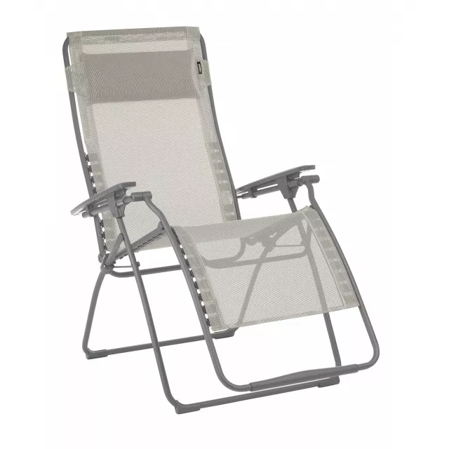 Gray zero gravity chair for comfortable outdoor lounging