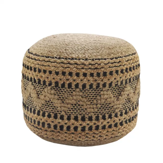 x x tan pouff in a fashion accessory style with woolen texture
