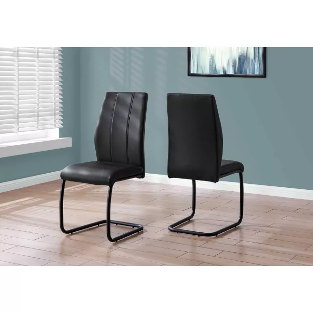 Look chrome metal foam dining chairs with comfortable seating and sleek design in modern interior