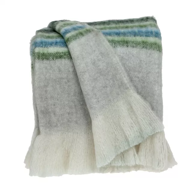 Raquel Transitional Multi Woven Handloom Throw featuring grey woolen material with creative arts pattern
