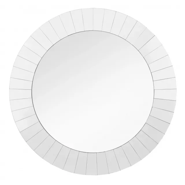 Daylight round wall mirror as a fashionable accessory with symmetrical circular design