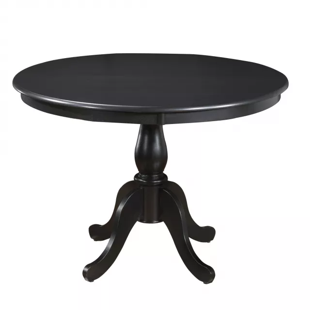 Turned pedestal base wood dining table with outdoor and coffee table elements
