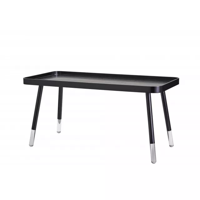 Contemporary sleek black coffee table for modern outdoor furniture settings