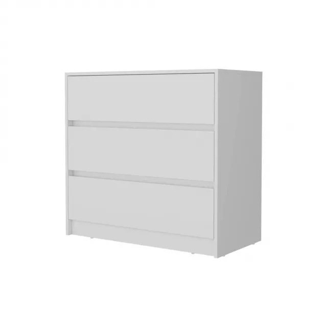 Modern manufactured wood dresser with seamless no handles design