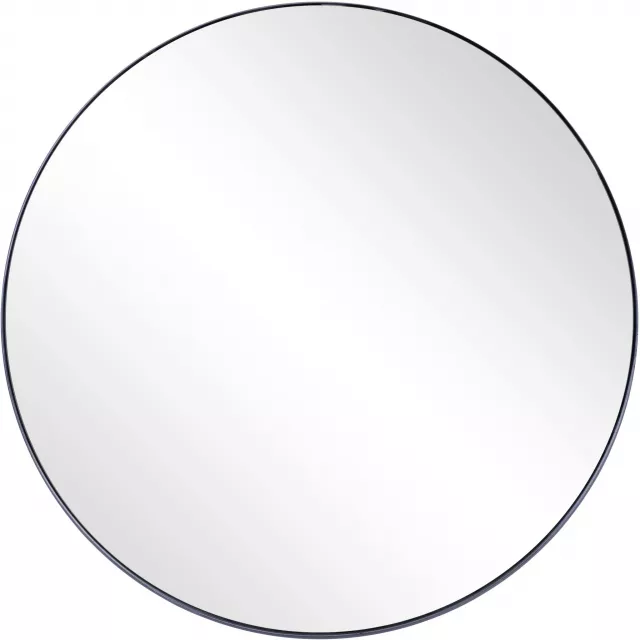 Chic round mirror product image with metal frame