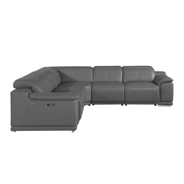 U shaped five corner sectional console in a comfortable studio couch design with composite materials